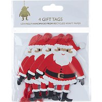 Vivid Handmade Santa Gift Tags, Pack Of 4