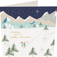 Caroline Gardner Wishing You Skiing Christmas Cards, Pack Of 5