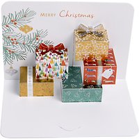 Art File Luxury Hand Folded Metallic Parcels Christmas Cards, Pack Of 5