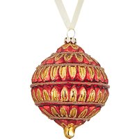 John Lewis Tales Of The Maharaja Layered Petal Onion Bauble, Red / Gold