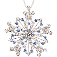 Joanna Buchanan Winter Palace Sparkle Snowflake Tree Decoration, Silver / Navy