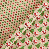 Vivid Lima Llama Stetson Santa/Star Gift Wrap, W70cm X L100cm Sheet, Pack Of 2