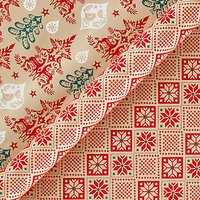 Vivid Folklore Damask/Diamond Knit Gift Wrap, W70cm X L100cm Sheet, Pack Of 2