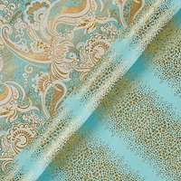 Vivid Winter Palace Neru Paisley/Glitter Bubbles Gift Wrap, W70cm X L100cm Sheet, Pack Of 2