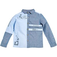 Angel & Rocket Boys' Long Sleeve Printed Shirt, Blue