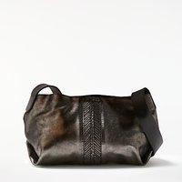 AND/OR Shadi Leather Slouch Across Body Bag, Gunmetal