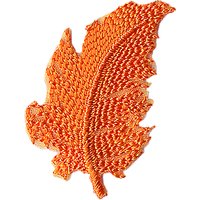 La Stephanoise Feather Iron On Patch, Orange