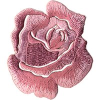 La Stephanoise Rose Iron On Patch, Pink