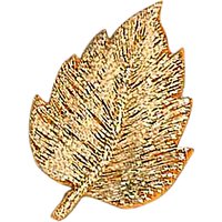 La Stephanoise Leaf Iron On Patch, Gold
