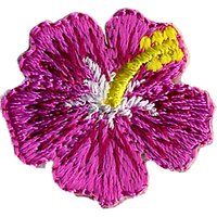 La Stephanoise Flower Iron On Patch, Pink