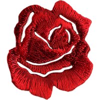 La Stephanoise Iron On Small Rose, Red