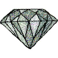 La Stephanoise Diamond Iron On Patch, Silver