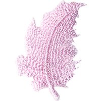 La Stephanoise Feather Iron On Patch, Pink