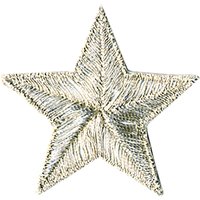 La Stephanoise Iron On Large Star, Silver
