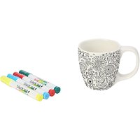 Dexam Just Add Colour Nature In Colour Small Mug, White/Black, 350ml