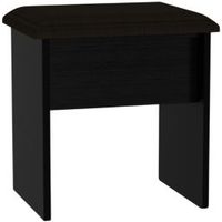 Noire Black Dressing Table Stool (H)510mm (W)480mm