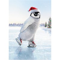 Avanti Penguin Ice Skater Charity Christmas Cards, Pack Of 6