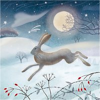 Almanac Leaping Hare Charity Christmas Cards, Pack Of 6