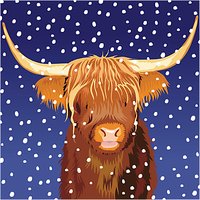 Almanac Highland Snow Charity Christmas Cards, Pack Of 6
