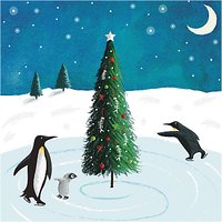 Almanac Pirouetting Penguins Charity Christmas Cards, Pack Of 6