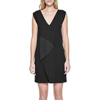 French Connection Manhattan Fold Front Dress, Black