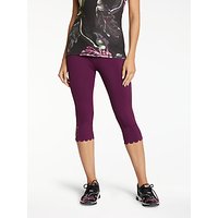 Ted Baker Fit To A T Mitzzi Panelled Scallop Hem Activewear Leggings, Maroon