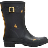 Joules Mid Molly Bee Wellington Boots, Black