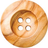 Groves Rimmed Wooden Button, 22mm, Pack Of 3