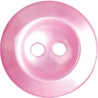 Groves Rimmed Button, 16mm, Pack Of 5, Pink