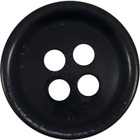 Groves Rimmed Button, 14mm, Pack Of 6, Dark Blue