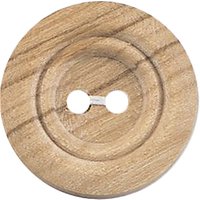 Groves Wooden Button, 18mm, Pack Of 4, Beige