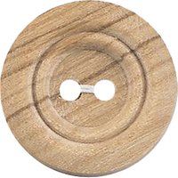 Groves Wooden Button, 22mm, Pack Of 3, Beige