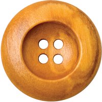 Groves Rimmed Wooden Button, 25mm, Pack Of 2