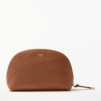 Modern Rarity Carmenere Leather Cosmetic Bag, Brown