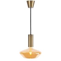 Sylcone Brushed Brass Effect Light Pendant With Hand Blown DC200 Bulb