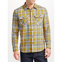 JOHN LEWIS & Co. Bright Twill Check Shirt, Mustard
