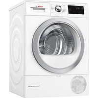 Bosch WTW87660GB Condenser Tumble Dryer With Heat Pump, 8kg Load, A+++ Energy Rating, White