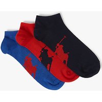 Polo Ralph Lauren Trainer Liner Socks, Pack Of 3, One Size, Multi