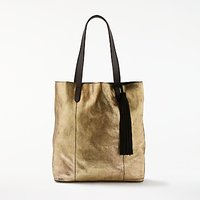 AND/OR Shadi North / South Leather Tote Bag, Gold