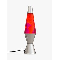 Lava Lamp Table Lamp, Chrome / Pink / Orange