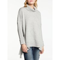 AND/OR Side Tie Knit Jumper, Light Grey