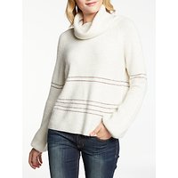 AND/OR Bell Sleeve Roll Neck Jumper, Cream