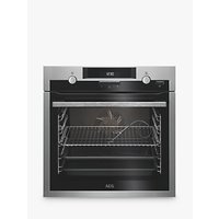 AEG BCS552020M Built-In Single Multifunction SteamBake Electric Oven, Stainless Steel