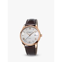 Frédérique Constant FC-303MV5B4 Men's Classics Automatic Date Leather Strap Watch, Brown/Silver