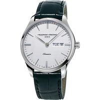 Frédérique Constant FC-225ST5B6 Men's Classics Day Date Double Strap Watch, Black/Silver