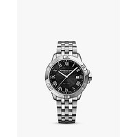 Raymond Weil 8160-ST00208 Men's Tango Date Two Tone Bracelet Strap Watch, Silver/Black