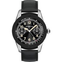 Montblanc 117548 Men's Summit Leather Strap Smart Watch, Black