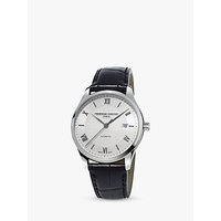 Frédérique Constant FC-303MS5B6 Men's Classics Automatic Date Leather Strap Watch, Black/Silver