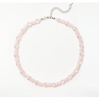 John Lewis Glass Crystal Collar Necklace, Pink