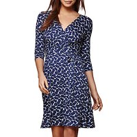 Yumi Deco Flower Jersey Dress, Dark Blue